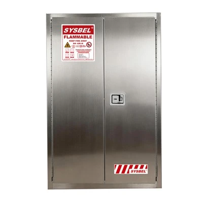 ארון אחסון נוזלים דליקים נירוסטה 45 גל|WA810450Gy|SYSBEL